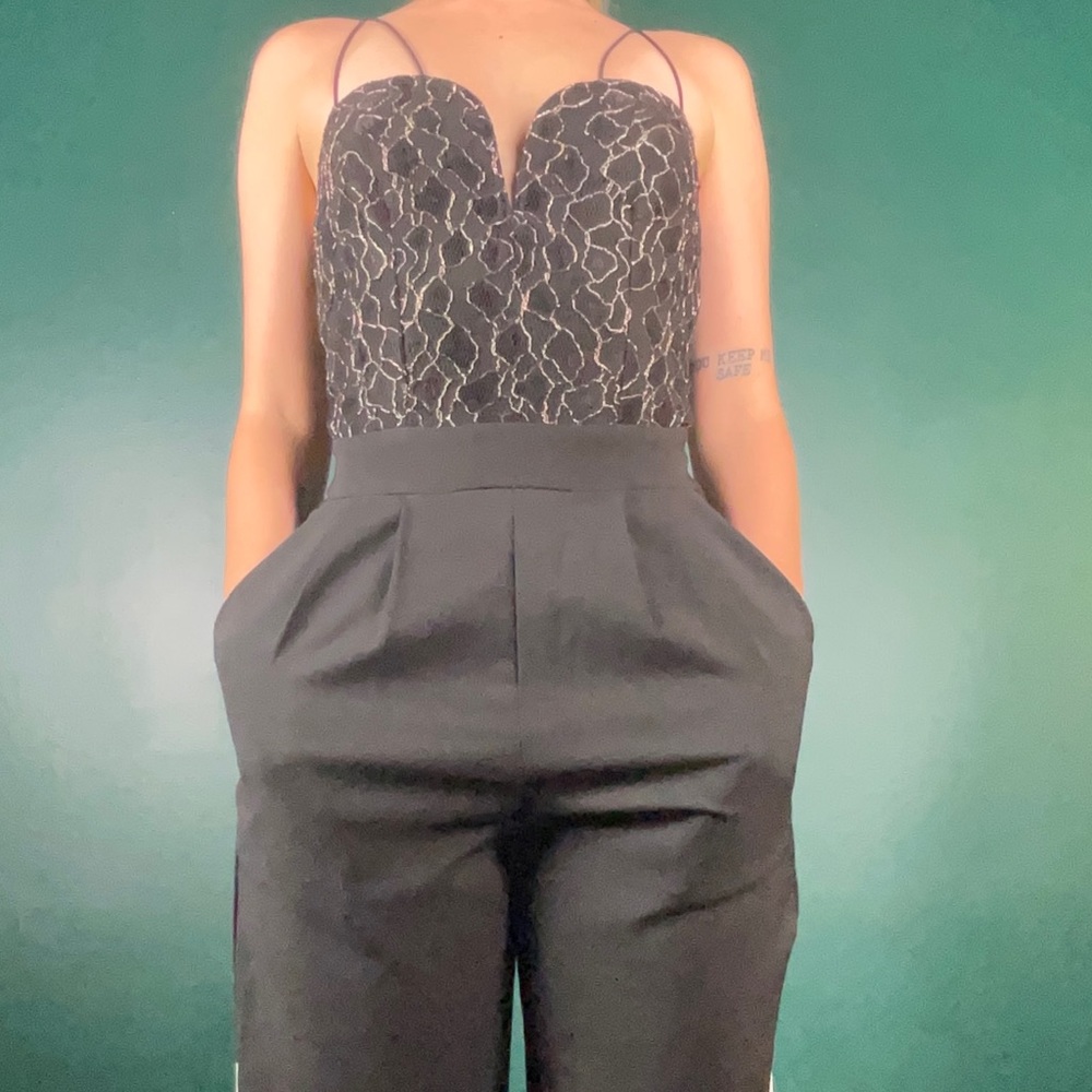 Black and gold Strappy jumpsuit from lulus !